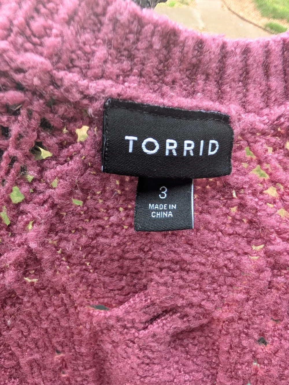 Torrid Cable Knit Boyfriend Cardigan 3x Pink Mauve Cozy Button Front - Picture 8 of 10